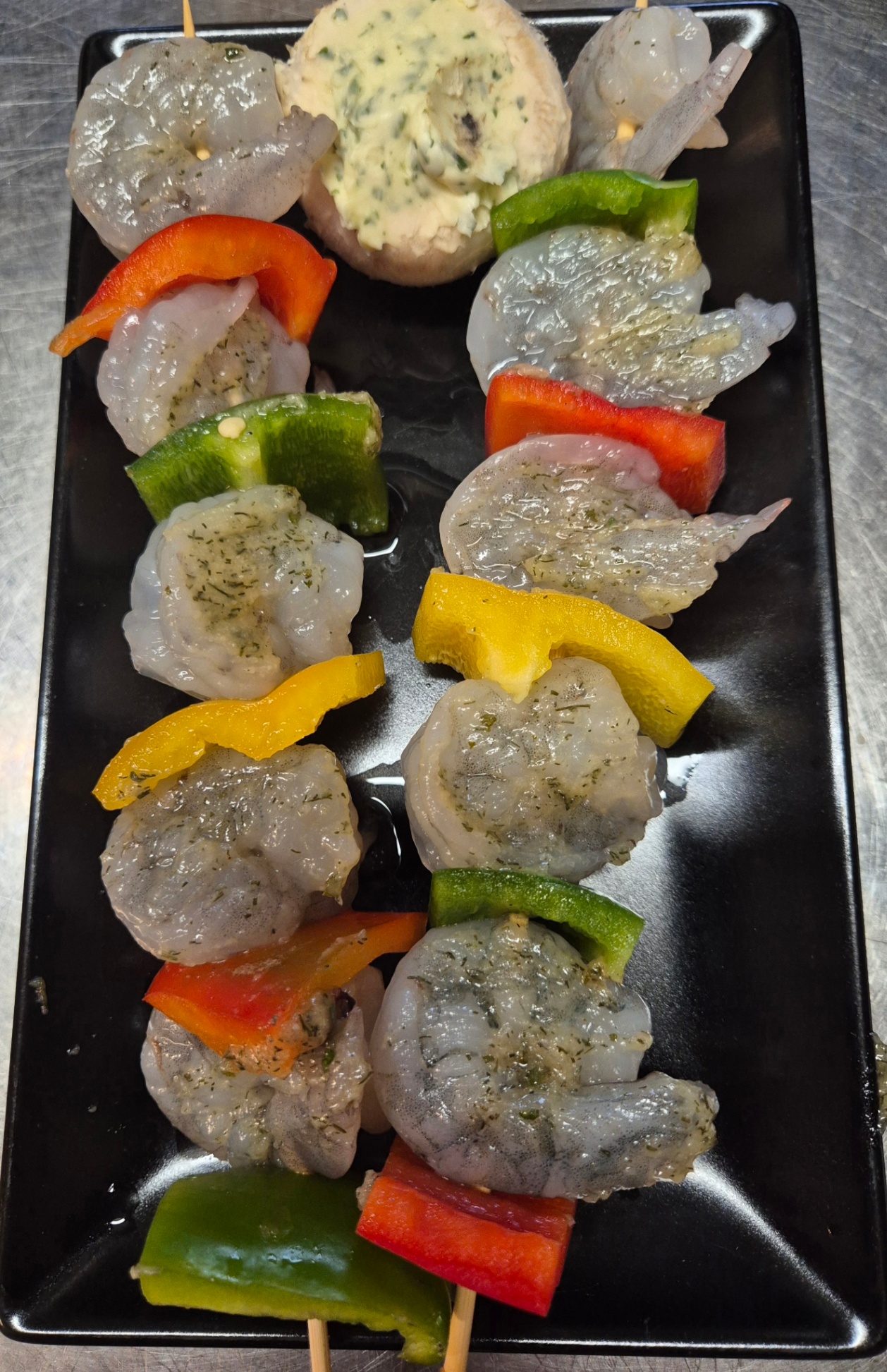Brochetas de Camarones