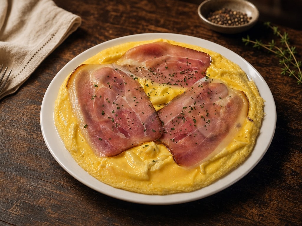 Omelet gerookte ham