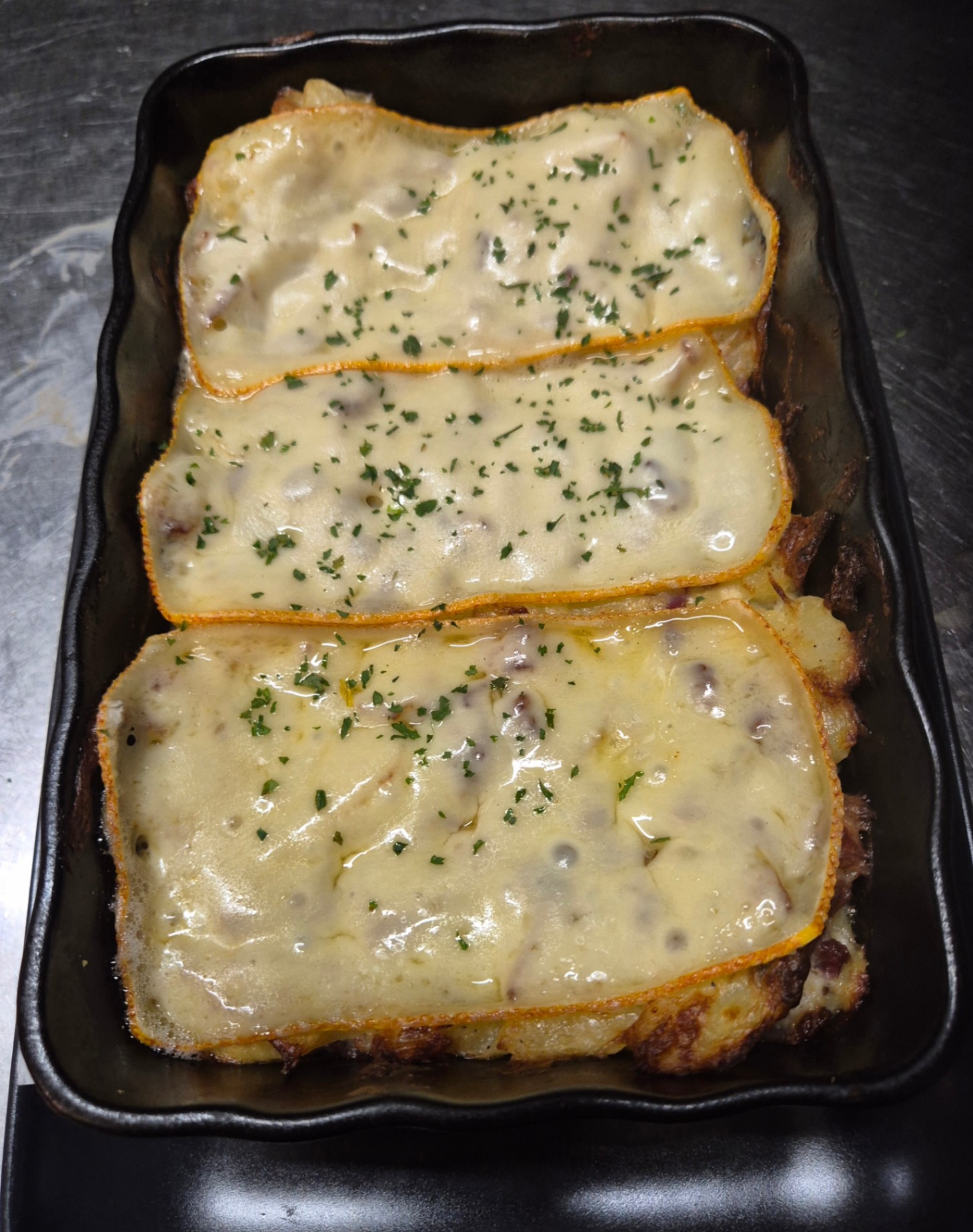 Tartiflette al Formaggio d'Orval, Insalata