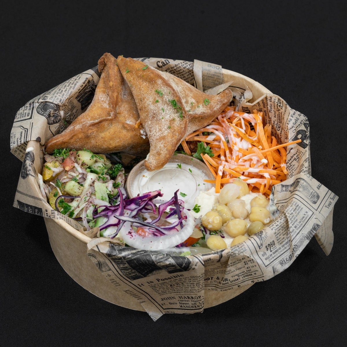 Bowl sambousaks viande ou épinards